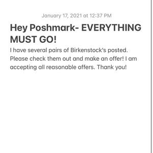 BIRKENSTOCKS—> Everything Must Go!